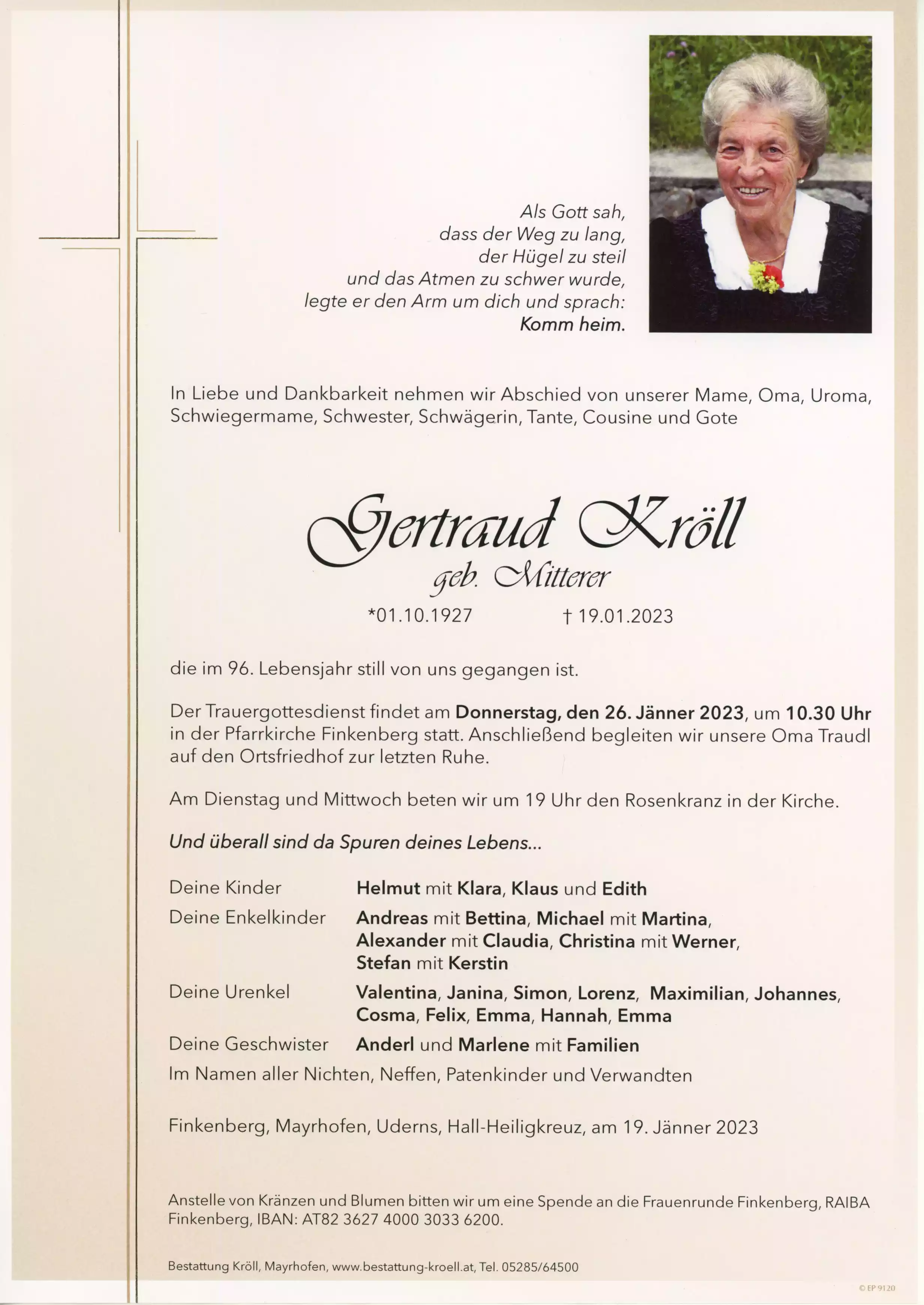Parte von Gertraud Kroell